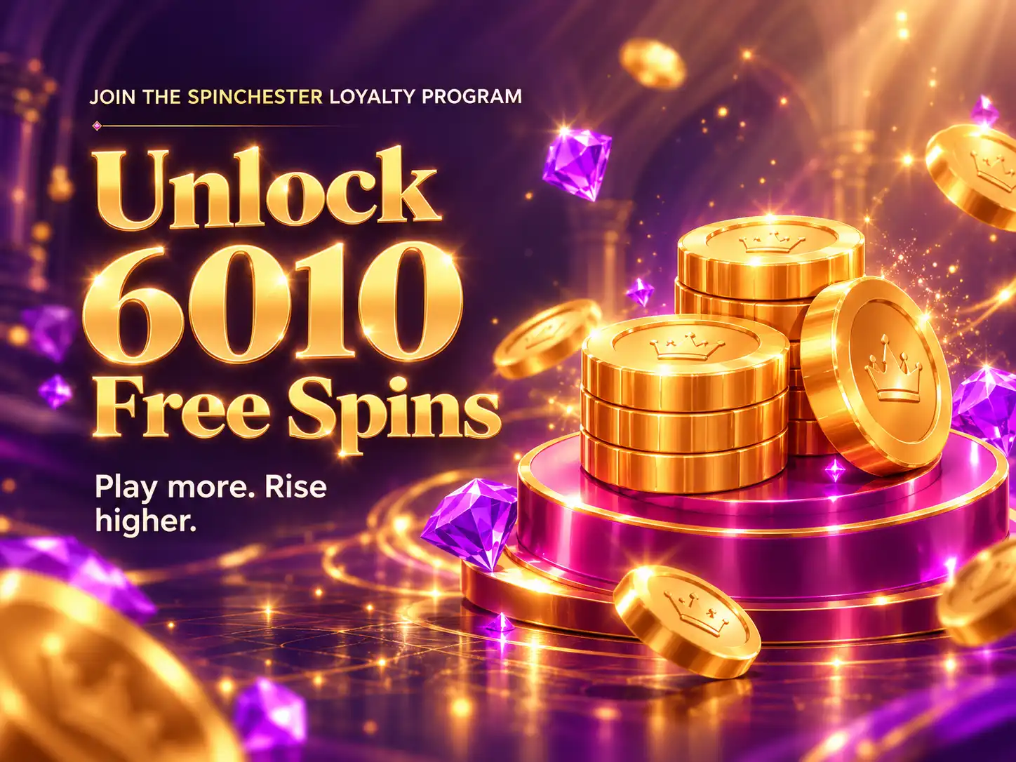 Unlock loyalty rewards banner with gold coins