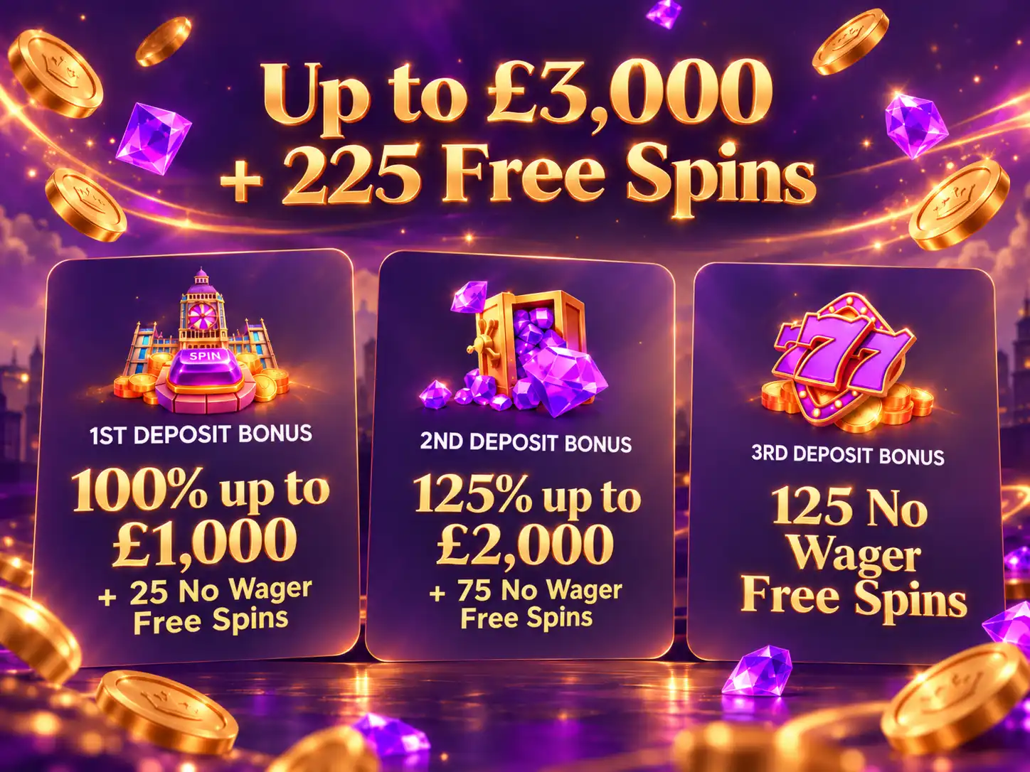 Overview of welcome deposit match offers and extra spins